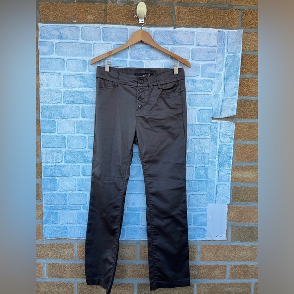 Bevy Flog exposed button fly vegan leather pants size 30 /10 - Picture 2 of 16